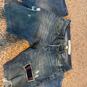 Distressed Ralph Lauren Blue Jeans